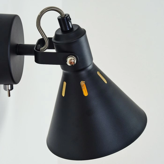 Hofstein Upiano Wandleuchte Chrom, Schwarz, 1-flammig 8 Hofstein Upiano Wandleuchte Chrom, Schwarz, 1-flammig – Bild 8