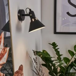 Hofstein Upiano Wandleuchte Chrom, Schwarz, 1-flammig -Wandleuchten Verkaufsgeschäft upiano wandleuchte h3017814 12