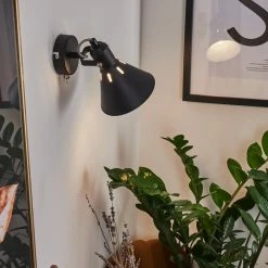 Hofstein Upiano Wandleuchte Chrom, Schwarz, 1-flammig -Wandleuchten Verkaufsgeschäft upiano wandleuchte h3017814 8