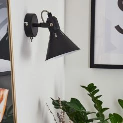 Hofstein Upiano Wandleuchte Chrom, Schwarz, 1-flammig -Wandleuchten Verkaufsgeschäft upiano wandleuchte h3017814 9