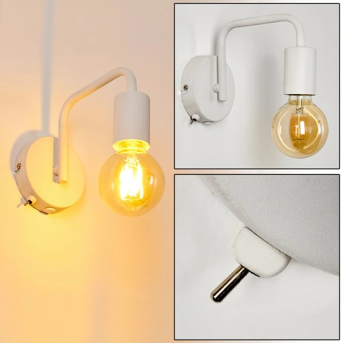 Hofstein Valocolla Wandleuchte Weiß, 1-flammig 1 Hofstein Valocolla Wandleuchte Weiß, 1-flammig