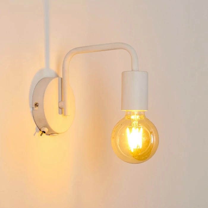 Hofstein Valocolla Wandleuchte Weiß, 1-flammig 3 Hofstein Valocolla Wandleuchte Weiß, 1-flammig – Bild 3