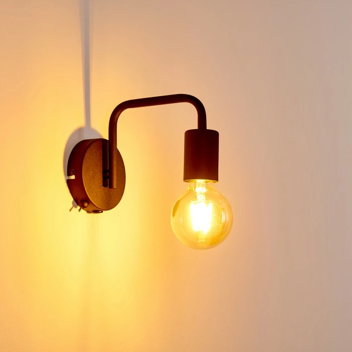 Hofstein Valocolla Wandleuchte Schwarz, 1-flammig 3 Hofstein Valocolla Wandleuchte Schwarz, 1-flammig – Bild 3