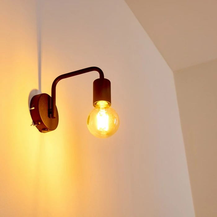 Hofstein Valocolla Wandleuchte Schwarz, 1-flammig 4 Hofstein Valocolla Wandleuchte Schwarz, 1-flammig – Bild 4