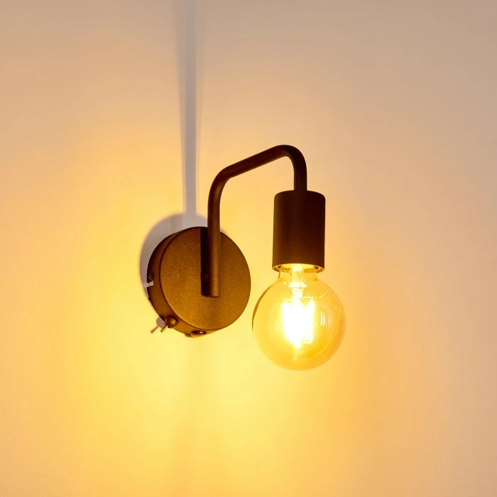 Hofstein Valocolla Wandleuchte Schwarz, 1-flammig 8 Hofstein Valocolla Wandleuchte Schwarz, 1-flammig – Bild 8