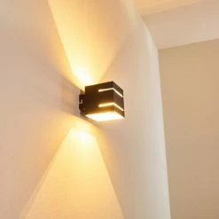 Hofstein Varco Wandleuchte Schwarz, 1-flammig -Wandleuchten Verkaufsgeschäft varco wandleuchte h3013199 do4 14