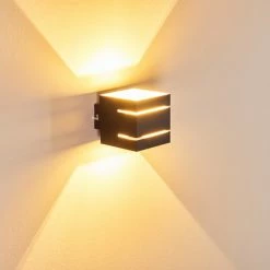 Hofstein Varco Wandleuchte Schwarz, 1-flammig -Wandleuchten Verkaufsgeschäft varco wandleuchte h3013199 do4 3