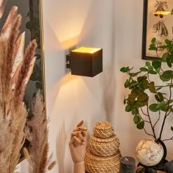 Hofstein Varco Wandleuchte Schwarz, 1-flammig -Wandleuchten Verkaufsgeschäft varco wandleuchte h3013205 do4 10