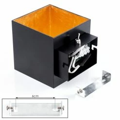 Hofstein Varco Wandleuchte Schwarz, 1-flammig -Wandleuchten Verkaufsgeschäft varco wandleuchte h3013205 do4 4