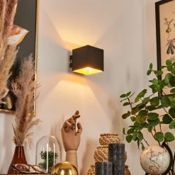 Hofstein Varco Wandleuchte Schwarz, 1-flammig -Wandleuchten Verkaufsgeschäft varco wandleuchte h3013205 do4 8