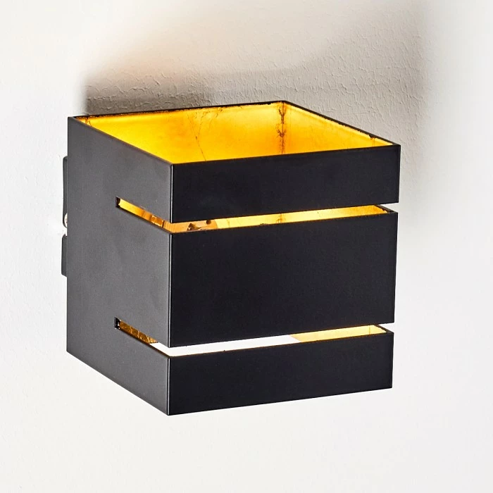 Hofstein Varco Wandleuchte Schwarz, 1-flammig 6 Hofstein Varco Wandleuchte Schwarz, 1-flammig – Bild 6