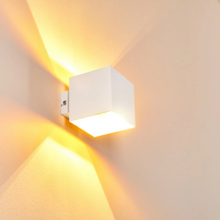 Hofstein Varco Wandleuchte Weiß, 1-flammig 3 Hofstein Varco Wandleuchte Weiß, 1-flammig – Bild 3