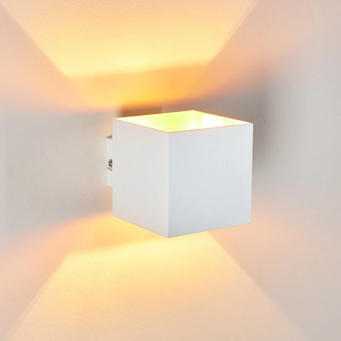 Hofstein Varco Wandleuchte Weiß, 1-flammig 4 Hofstein Varco Wandleuchte Weiß, 1-flammig – Bild 4