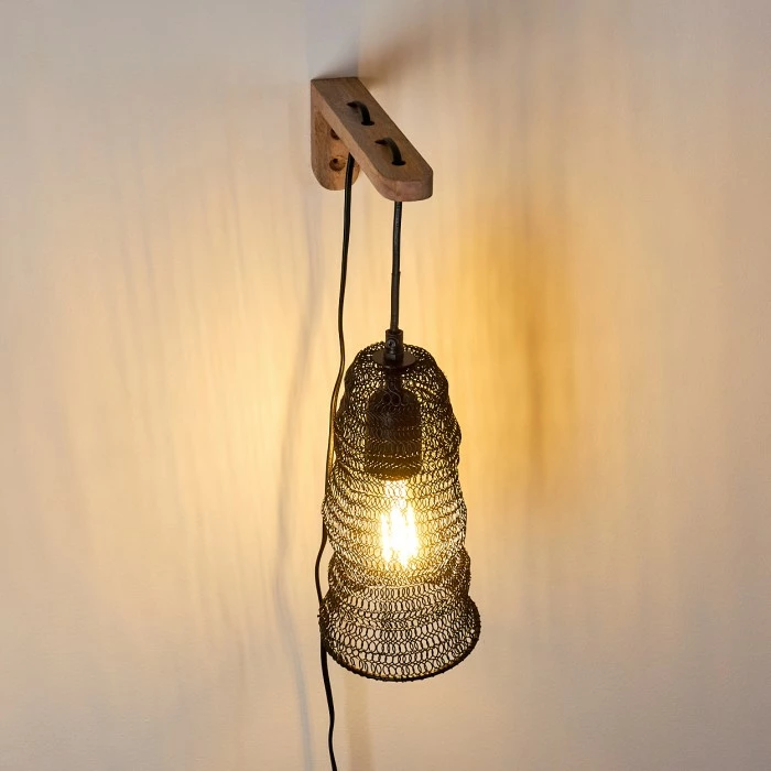 Hofstein Verpuppt Wandleuchte Holz hell, 1-flammig 12 Hofstein Verpuppt Wandleuchte Holz hell, 1-flammig – Bild 12