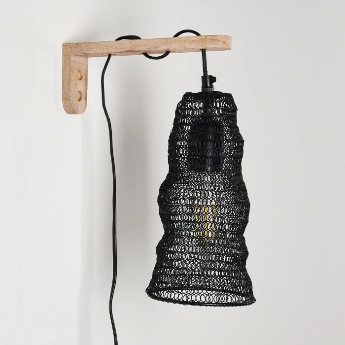 Hofstein Verpuppt Wandleuchte Holz hell, 1-flammig 13 Hofstein Verpuppt Wandleuchte Holz hell, 1-flammig – Bild 13