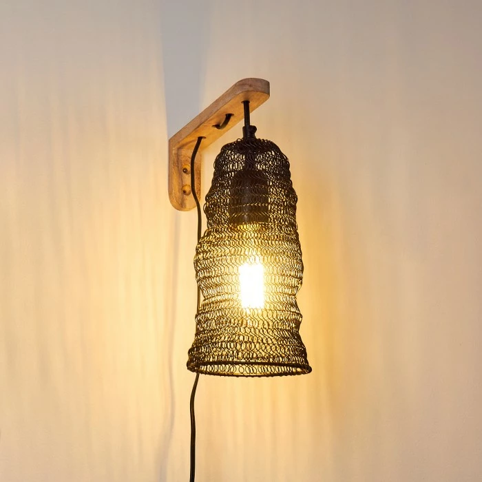 Hofstein Verpuppt Wandleuchte Holz hell, 1-flammig 15 Hofstein Verpuppt Wandleuchte Holz hell, 1-flammig – Bild 15