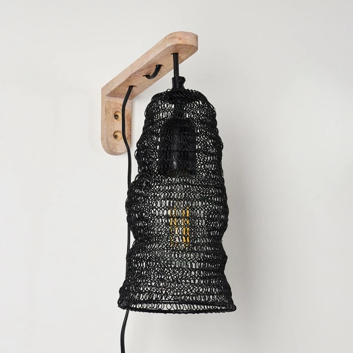 Hofstein Verpuppt Wandleuchte Holz hell, 1-flammig 5 Hofstein Verpuppt Wandleuchte Holz hell, 1-flammig – Bild 5