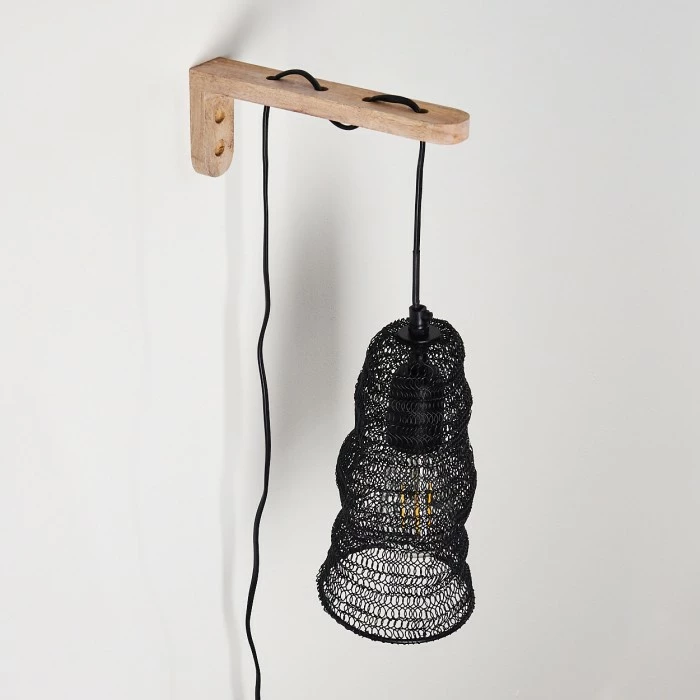 Hofstein Verpuppt Wandleuchte Holz hell, 1-flammig 6 Hofstein Verpuppt Wandleuchte Holz hell, 1-flammig – Bild 6