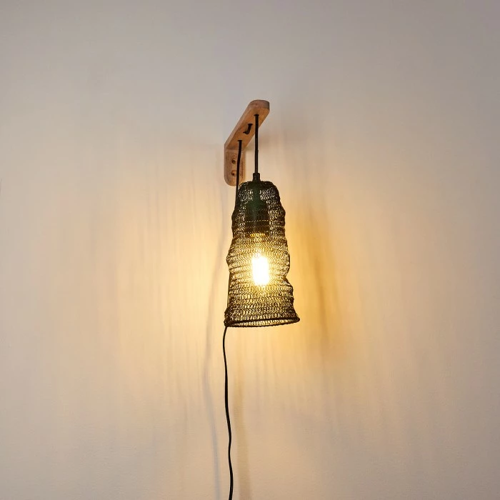 Hofstein Verpuppt Wandleuchte Holz hell, 1-flammig 8 Hofstein Verpuppt Wandleuchte Holz hell, 1-flammig – Bild 8