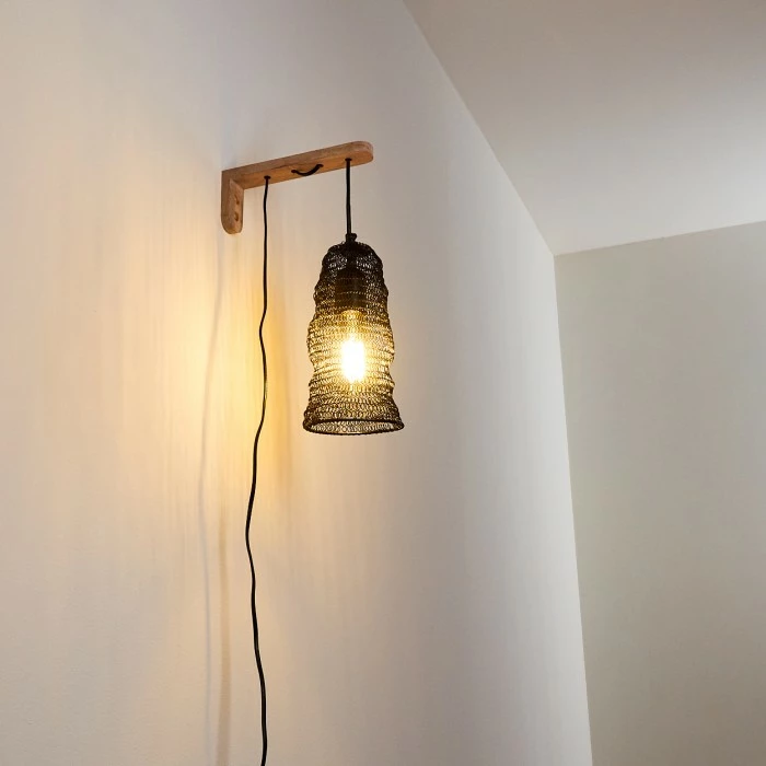 Hofstein Verpuppt Wandleuchte Holz hell, 1-flammig 10 Hofstein Verpuppt Wandleuchte Holz hell, 1-flammig – Bild 10