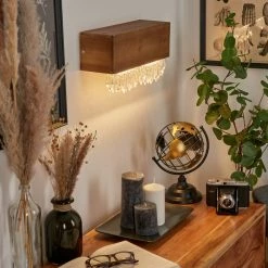 Hofstein Versoix Wandleuchte LED Schwarz, Naturfarben, 1-flammig -Wandleuchten Verkaufsgeschäft versoix wandleuchte h3570784 10