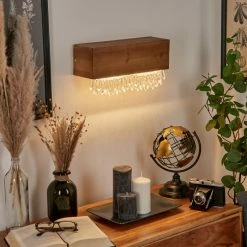 Hofstein Versoix Wandleuchte LED Schwarz, Naturfarben, 1-flammig -Wandleuchten Verkaufsgeschäft versoix wandleuchte h3570784 8