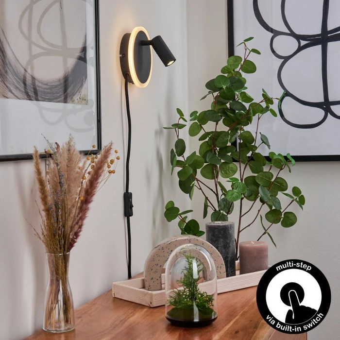 Hofstein Viata Wandleuchte LED Schwarz, Weiß, 2-flammig 1 Hofstein Viata Wandleuchte LED Schwarz, Weiß, 2-flammig