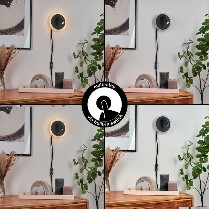 Hofstein Viata Wandleuchte LED Schwarz, Weiß, 2-flammig 2 Hofstein Viata Wandleuchte LED Schwarz, Weiß, 2-flammig – Bild 2