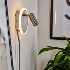 Hofstein Viata Wandleuchte LED Nickel-Matt, Grau, 2-flammig -Wandleuchten Verkaufsgeschäft viata wandleuchte h3456736 10