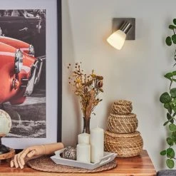 Hofstein Villaseca  Wandleuchte LED Nickel-Matt, 1-flammig -Wandleuchten Verkaufsgeschäft villaseca wandleuchte h3651636 10