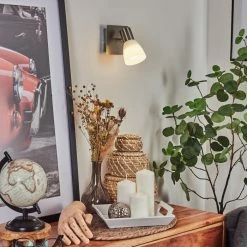 Hofstein Villaseca  Wandleuchte LED Nickel-Matt, 1-flammig -Wandleuchten Verkaufsgeschäft villaseca wandleuchte h3651636 6