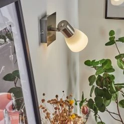 Hofstein Villaseca  Wandleuchte LED Nickel-Matt, 1-flammig -Wandleuchten Verkaufsgeschäft villaseca wandleuchte h3651636 8