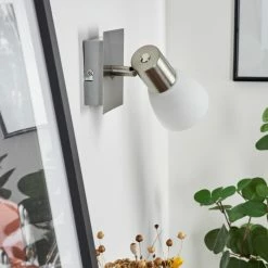 Hofstein Villaseca  Wandleuchte LED Nickel-Matt, 1-flammig -Wandleuchten Verkaufsgeschäft villaseca wandleuchte h3651636 9