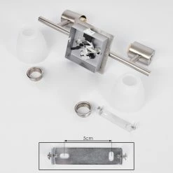 Hofstein Villaseca Wandleuchte LED Nickel-Matt, 2-flammig -Wandleuchten Verkaufsgeschäft villaseca wandleuchte h3651650 4