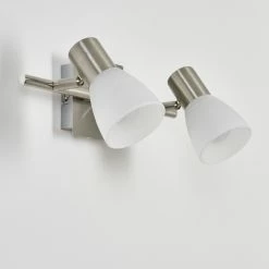 Hofstein Villaseca Wandleuchte LED Nickel-Matt, 2-flammig -Wandleuchten Verkaufsgeschäft villaseca wandleuchte h3651650 7