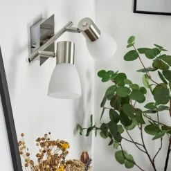 Hofstein Villaseca Wandleuchte LED Nickel-Matt, 2-flammig -Wandleuchten Verkaufsgeschäft villaseca wandleuchte h3651650 9