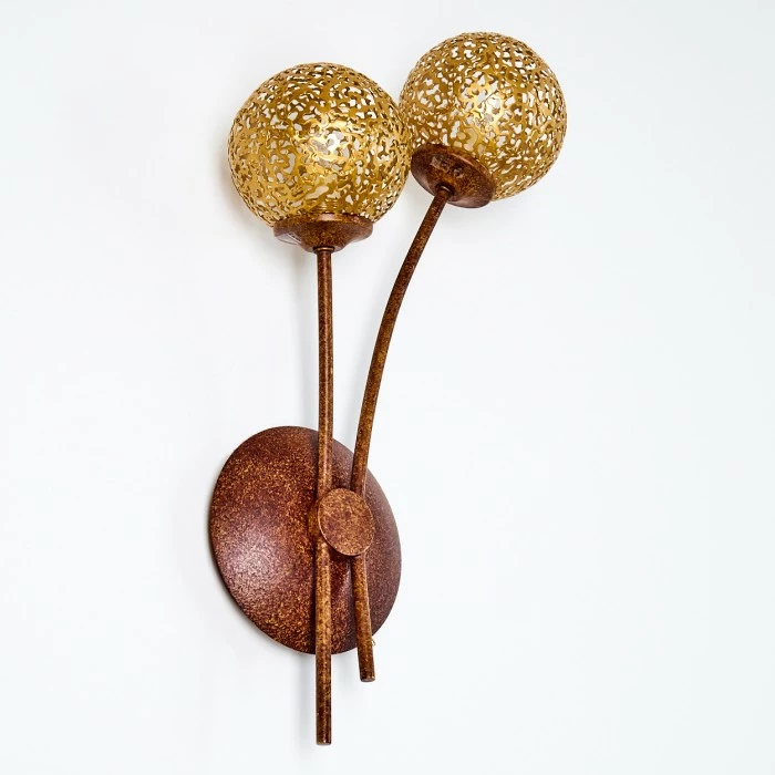 Hofstein Virga Wandleuchte Rostfarben, 2-flammig 9 Hofstein Virga Wandleuchte Rostfarben, 2-flammig – Bild 9