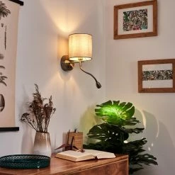 Hofstein Vure Wandleuchte Nickel-Matt, 1-flammig -Wandleuchten Verkaufsgeschäft vure wandleuchte h3388266 8