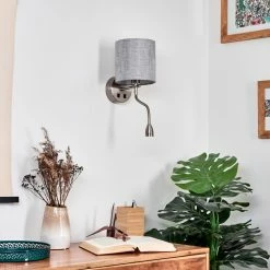 Hofstein Vure Wandleuchte Nickel-Matt, 1-flammig -Wandleuchten Verkaufsgeschäft vure wandleuchte h3388266 9