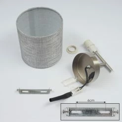 Hofstein Vure Wandleuchte Nickel-Matt, 1-flammig -Wandleuchten Verkaufsgeschäft vure wandleuchte h3388280 4