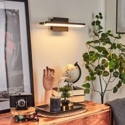 Hofstein Waltenheim Wandleuchte LED Nickel-Matt, Schwarz, 1-flammig -Wandleuchten Verkaufsgeschäft waltenheim wandleuchte h3654361 10