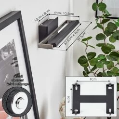 Hofstein Waltenheim Wandleuchte LED Nickel-Matt, Schwarz, 1-flammig -Wandleuchten Verkaufsgeschäft waltenheim wandleuchte h3654361 3