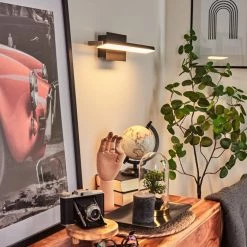 Hofstein Waltenheim Wandleuchte LED Nickel-Matt, Schwarz, 1-flammig -Wandleuchten Verkaufsgeschäft waltenheim wandleuchte h3654361 5