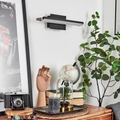 Hofstein Waltenheim Wandleuchte LED Nickel-Matt, Schwarz, 1-flammig -Wandleuchten Verkaufsgeschäft waltenheim wandleuchte h3654361 6