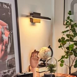 Hofstein Waltenheim Wandleuchte LED Nickel-Matt, Schwarz, 1-flammig -Wandleuchten Verkaufsgeschäft waltenheim wandleuchte h3654361 9