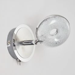 Hofstein Wandleuchte Donot LED Nickel-Matt, Chrom, 1-flammig -Wandleuchten Verkaufsgeschäft wandleuchte donot h3021293 do2 18