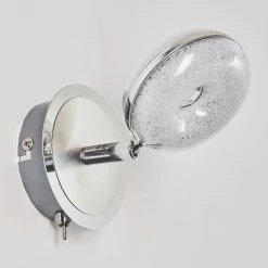 Hofstein Wandleuchte Donot LED Nickel-Matt, Chrom, 1-flammig -Wandleuchten Verkaufsgeschäft wandleuchte donot h3021293 do2 3