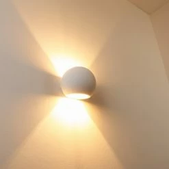 Hofstein Wandleuchte Flot Wei&szlig;, 1-flammig -Wandleuchten Verkaufsgeschäft wandleuchte flot h11 11