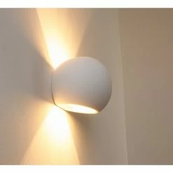 Hofstein Wandleuchte Flot Wei&szlig;, 1-flammig -Wandleuchten Verkaufsgeschäft wandleuchte flot h11 12