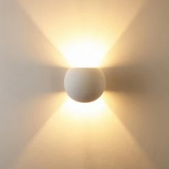 Hofstein Wandleuchte Flot Wei&szlig;, 1-flammig -Wandleuchten Verkaufsgeschäft wandleuchte flot h11 2